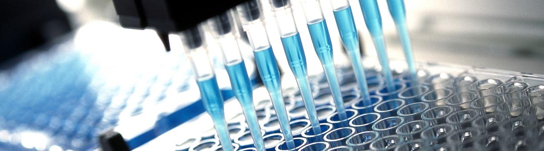 close-up of vials in a lab